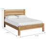 Ellie King (150cm) Bedstead Oak Dimensions