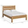 Ellie Double (135cm) Bedstead Oak Dimensions