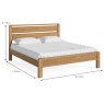 Ellie Super King (180cm) Bedstead Oak Dimensions