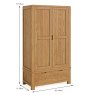 Ellie 2 Door + 1 Drawer Wardrobe Oak Dimensions