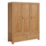 Ellie 3 Door + 2 Drawe Wardrobe Oak