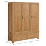 Ellie 3 Door + 2 Drawe Wardrobe Oak Dimensions