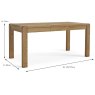 Ellie 4-6 Person Extending Dining Table Oak Dimensions