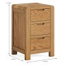 Ellie 3 Drawer Bedside Locker Oak Dimensions