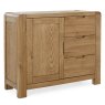 Ellie 1 Door + 3 Drawer Sideboard Oak