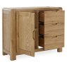 Ellie 1 Door + 3 Drawer Sideboard Oak Open