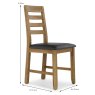 Ellie Dining Chair Faux Leather Brown & Oak Dimensions