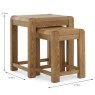 Ellie Nest Of Tables (Set Of 2) Oak Dimensions