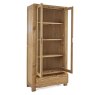 Ellie 2 Door + 1 Drawer Display Cabinet Oak Open