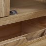 Ellie 2 Door + 1 Drawer Display Cabinet Oak Close Up