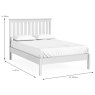Lille Double (135cm) Bedstead White Dimensions