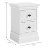 Lille 2 Drawer Small Bedside Locker White Dimensions