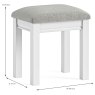 Lille Bedroom Stool Fabric White Dimensions
