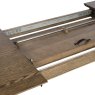 Cava 8-10 Person Extending Dining Table Smoked Oak Open