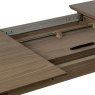 Cava 4-6 Person Extending Dining Table Smoked Oak Open