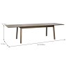 Cava 8-10 Person Extending Dining Table Smoked Oak Dimensions