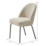 Cava Dining Chair Fabric Sand Dimensions
