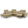 Vesuvio 4+ Seater Corner Sofa With 1 Electric Recliner RHF Leather Vancouver Ivory