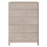 Emile 5 Drawer Tallboy Cream Front