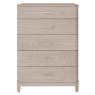 Emile 5 Drawer Tallboy Cream Front