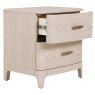 Emile 2 Drawer Bedside Locker Cream Open