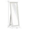 Lille Cheval Mirror Light Grey Dimensions
