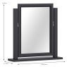 Lille Vanity Mirror Charcoal Dimensions