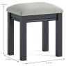 Lille Bedroom Stool Fabric Charcoal Dimensions