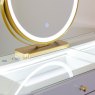 Layla Large Dressing Table Set With Stool & Vanity Mirror Grey Mirror Detail