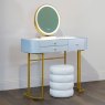 Katie Large Dressing Table Set With Stool & Vanity Mirror Grey