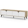 Nolan 4 Door TV/Entertainment Unit Oak & White
