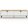 Nolan 4 Door TV/Entertainment Unit Oak & White Front