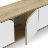 Nolan 4 Door TV/Entertainment Unit Oak & White Close Up