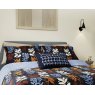 Simply Scandi Frey Reversible King Duvet Cover Set Periwinkle Blue Close Up