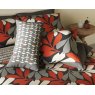Simply Scandi Otto Reversible Single Duvet Cover Set Scarlet & Neutral Stacked