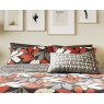Simply Scandi Otto Reversible King Duvet Cover Set Scarlet & Neutral Close Up