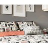 Simply Scandi Voss Reversible King Duvet Cover Set Scarlet & Neutral Close Up