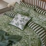 Burleigh Hibiscus Reversible Super King Duvet Cover Set Green Close Up
