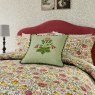 Morris & Co Rose Bough's Reversible Double Duvet Cover Set Green & Rose Close Up