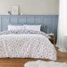 Bianca Ophelia Brushed Cotton Single Duvet Cover Set Blue Reverse