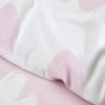 Catherine Lansfield Hearts Brushed Cotton Double Duvet Cover Set Pink & White Close Up