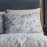 Bridgerton Catherine Lansfield Regal Floral Reversible Single Duvet Cover Set Blue Pillow