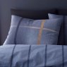 Catherine Lansfield Melrose Brushed Cotton Tweed Check Reversible Double Duvet Cover Set Blue Pillow