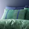 Catherine Lansfield Melrose Brushed Cotton Tweed Check Reversible King Duvet Cover Set Green Pillow