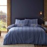 Catherine Lansfield Melrose Brushed Cotton Tweed Check Reversible Double Duvet Cover Set Blue Revers