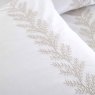 Bianca Embroidery Leaf Single Duvet Cover Set Natural Close Up