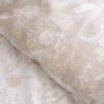 Bianca Floral Toile Brushed Cotton Reversible Super King Duvet Cover Set Natural Close Up