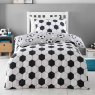 Catherine Lansfield Football Brushed Cotton Reversible Double Duvet Cover Set Grey Reverse