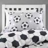 Catherine Lansfield Football Brushed Cotton Reversible Double Duvet Cover Set Grey Pillow