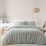 Catherine Lansfield Stripe Brushed Cotton Double Duvet Cover Set Green